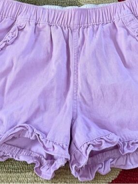 J. Crew Lavender Ruffle-Hem Pull-On Shorts